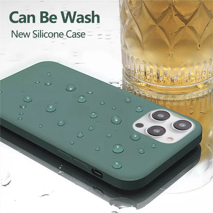 For Apple iPhone 14 /Plus Pro Max Liquid Silicone Hybrid Gel Soft Rubber with Microfiber Lining Shockproof Flexible TPU Anti-Drop  Phone Case Cover