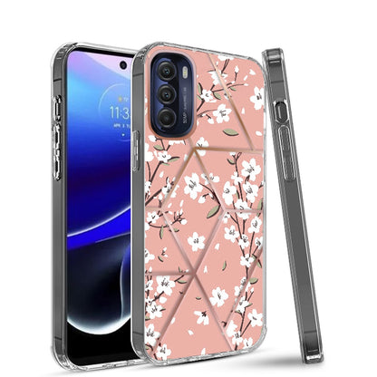 For Motorola Moto G Stylus 5G 2022 Fashion Art Floral IMD Design Beautiful Flower Pattern Hybrid PC Rubber Slim Hard Back  Phone Case Cover