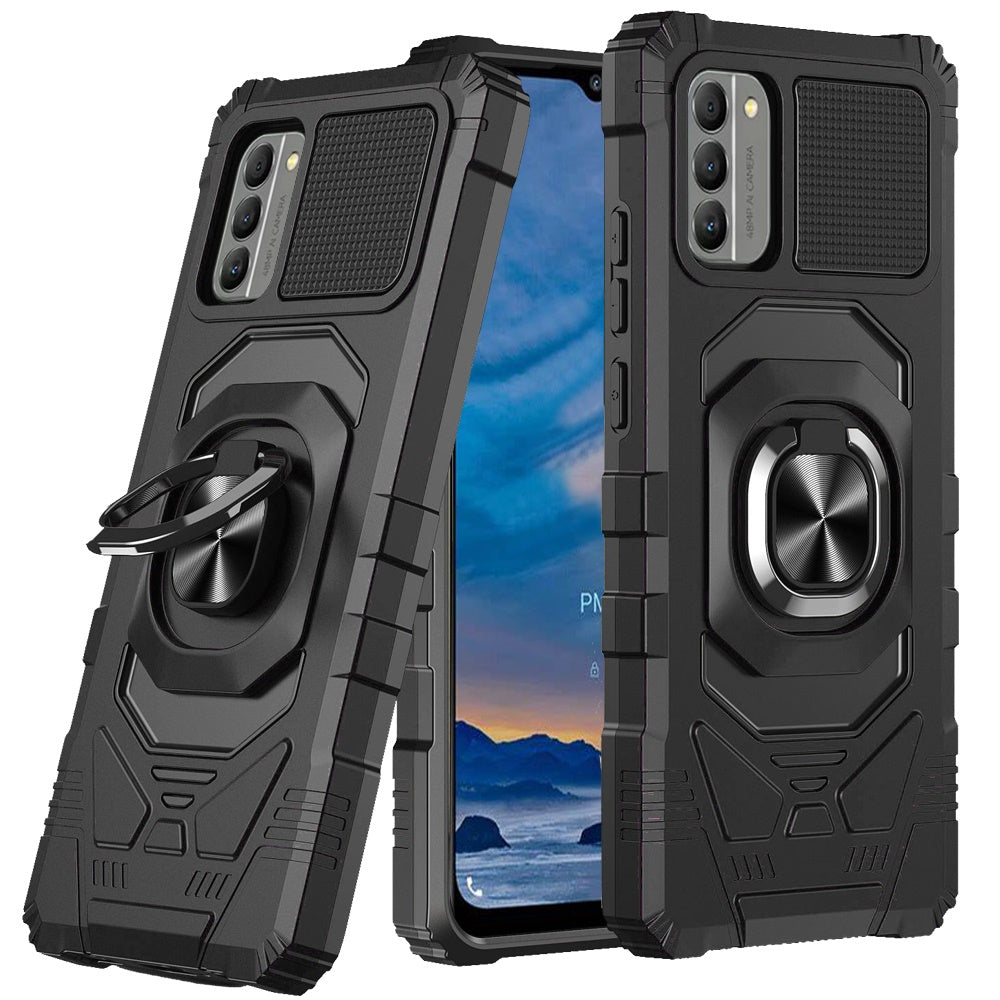 For Nokia G400 5G Tough Hybrid 2in1 Dual Layer with Rotate Magnetic Ring Stand Holder Kickstand, Rugged Shockproof  Phone Case Cover