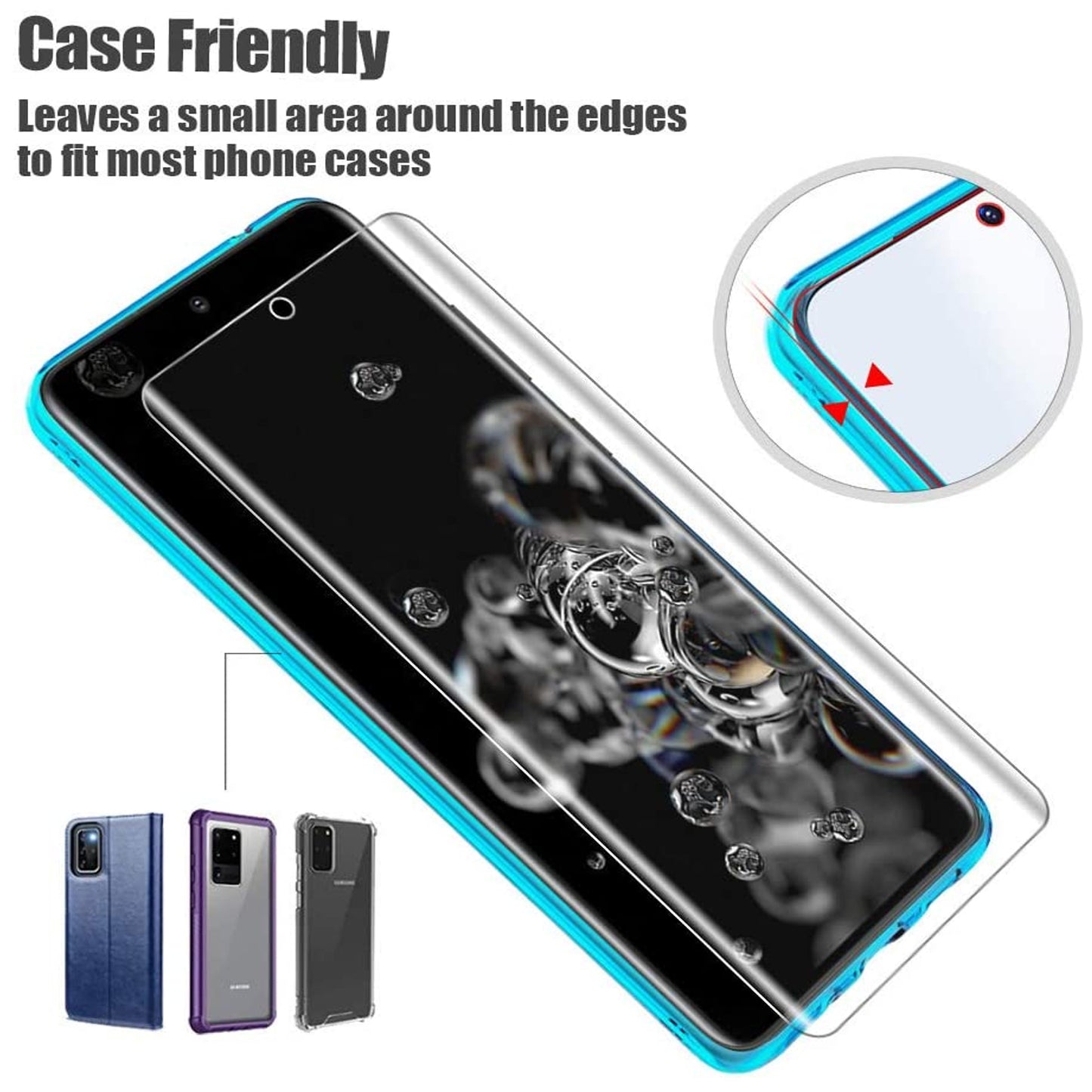 For Apple iPhone 14 (6.1") Screen Protector Full Glue High Grade Alumina Tempered Glass Transparent Curved Screen Full Coverage Clear Screen Protector