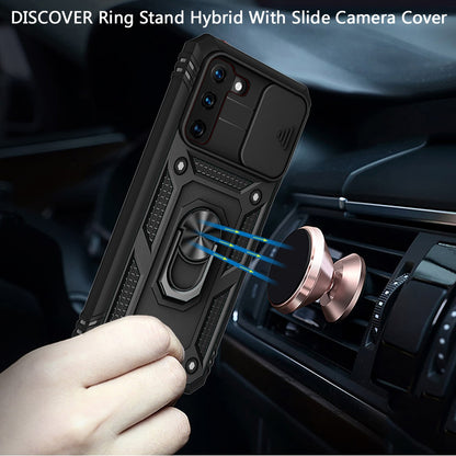For Samsung Galaxy S22 Hybrid Built-in 360° Rotate Magnetic Ring Stand with Camera Protection Heavy Duty Shockproof  Phone Case Cover