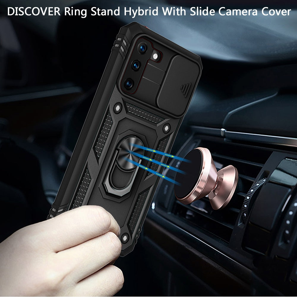 For Apple iPhone 14 (6.1") Hybrid Built-in 360° Rotate Magnetic Ring Stand with Camera Protection Heavy Duty Shockproof  Phone Case Cover