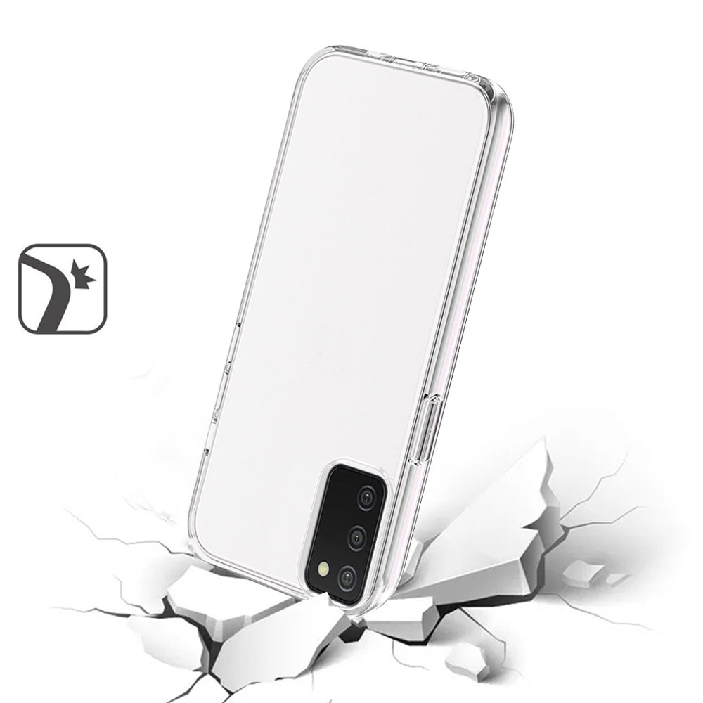 For Samsung Galaxy A03S Transparent Shock Absorption Thick TPU Rubber Gel Ultra Thick 3mm Hybrid Silicone Protective  Phone Case Cover