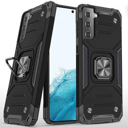 For Samsung Galaxy S20 Ultra Armor Hybrid with Ring Stand Holder Kickstand Shockproof Heavy-Duty Durable Rugged 2in1 Black Phone Case Cover