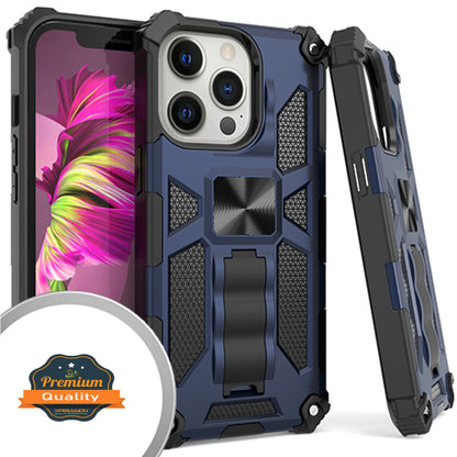 For Apple iPhone 14 (6.1") Cases with Invisible Kickstand Stand Dual Layer Hybrid Shockproof Heavy Duty Hard PC + TPU  Phone Case Cover