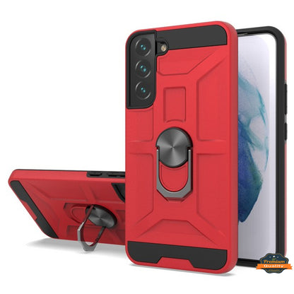 For Samsung Galaxy S22 Hybrid Ring Stand [360° Rotatable Ring Holder Magnetic Kickstand] Armor Shockproof TPU Rubber  Phone Case Cover
