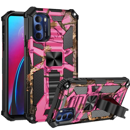 For Motorola Moto G Stylus 2022 4G Heavy Duty Hybrid Camouflage Kickstand [Military Grade] Fit Magnetic Car Mount  Phone Case Cover