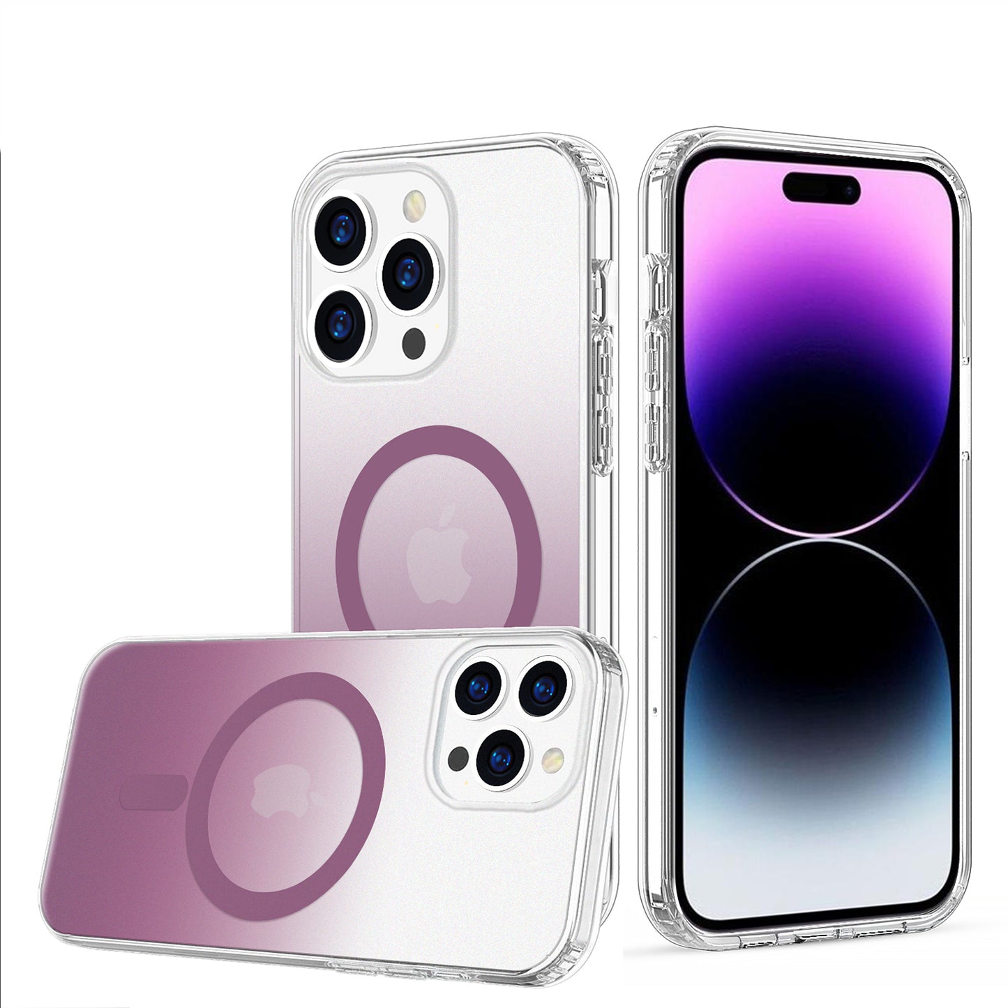 For Apple iPhone 14 /Plus Pro Max Hybrid IMD Frosted Two Tone with MagSafe Magnetic Wireless Charging Slim Hard PC  Phone Case Cover