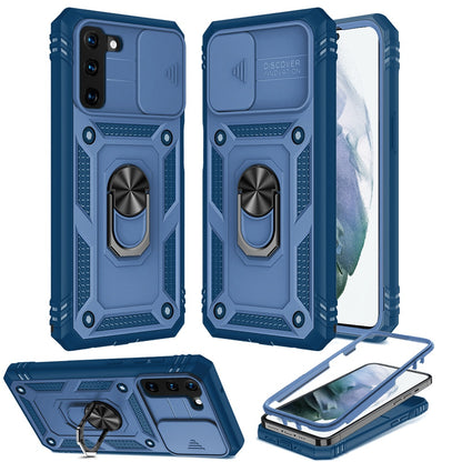 For Samsung Galaxy S22 Hybrid Built-in 360° Rotate Magnetic Ring Stand with Camera Protection Heavy Duty Shockproof  Phone Case Cover
