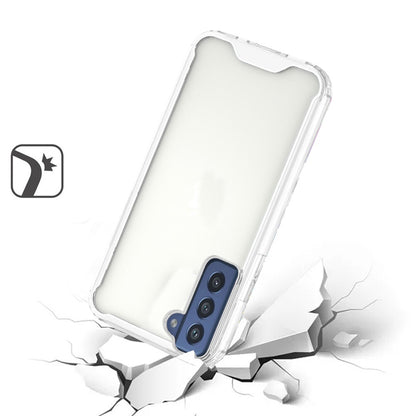 For Samsung Galaxy S21 Plus Colored Shockproof Transparent Hard PC + Rubber TPU Hybrid Bumper Shell Slim Protective Clear Phone Case Cover