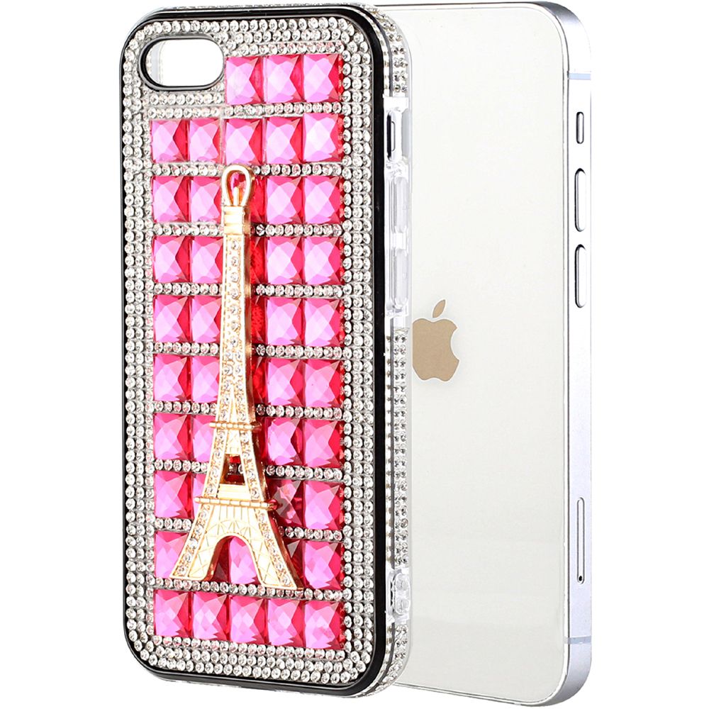 For Apple iPhone SE 2022 /SE 2020/8/7 Fashion Luxury 3D Bling Diamonds Rhinestone Jeweled Ornament Crystal Hybrid Hard  Phone Case Cover