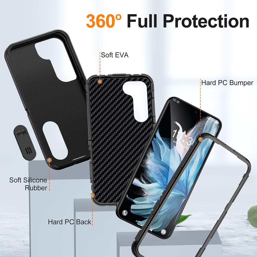 For Samsung Galaxy S23 /Plus /Ultra Hybrid Ultra Protective Hybrid Armor 3 in 1 Shockproof with Kickstand Heavy Duty Rugged  Phone Case Cover