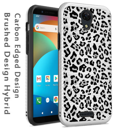 For AT&T Fusion Z, Motivate Cute Design Printed Pattern Fashion Brushed Texture Shockproof Dual Layer Hybrid Slim Rubber Protective  Phone Case Cover