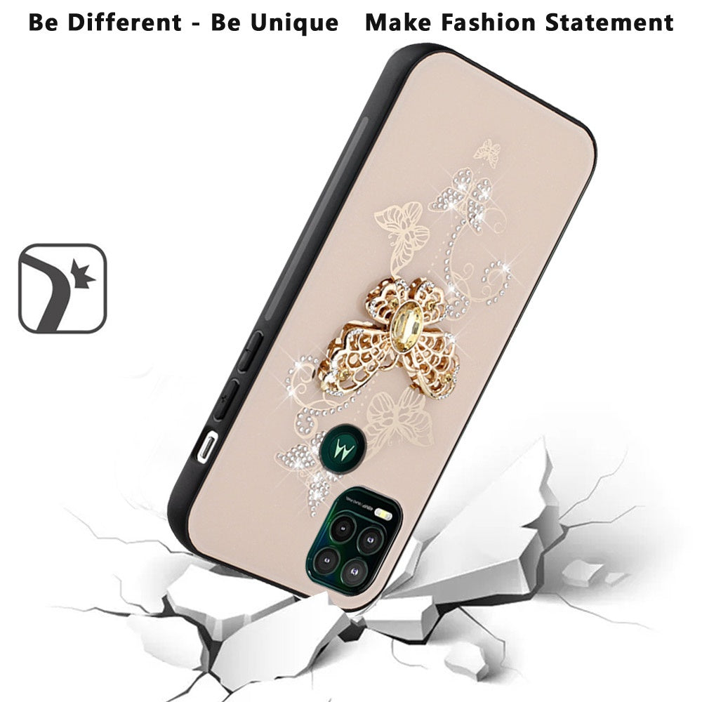 For Apple iPhone 11 (6.1")3D Diamond Bling Sparkly Glitter Ornaments Engraving Hybrid Armor Metal Fashion  Phone Case Cover