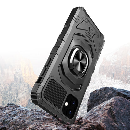 For Apple iPhone 13 Pro Max (6.7") Hybrid 2in1 Dual Layer with Rotate Magnetic Ring Stand Holder Kickstand, Rugged  Phone Case Cover