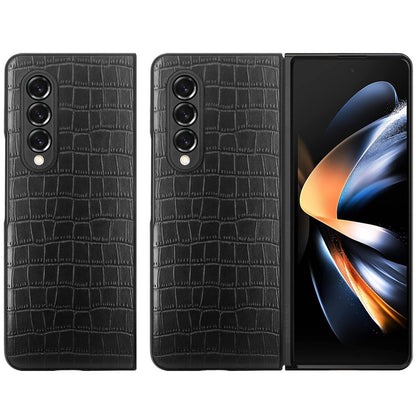 For Samsung Galaxy Z Fold 4 5G Ultra Slim Thin PU Leather Flip Snap On Hybrid Shockproof TPU PC Hard Shell Durable  Phone Case Cover