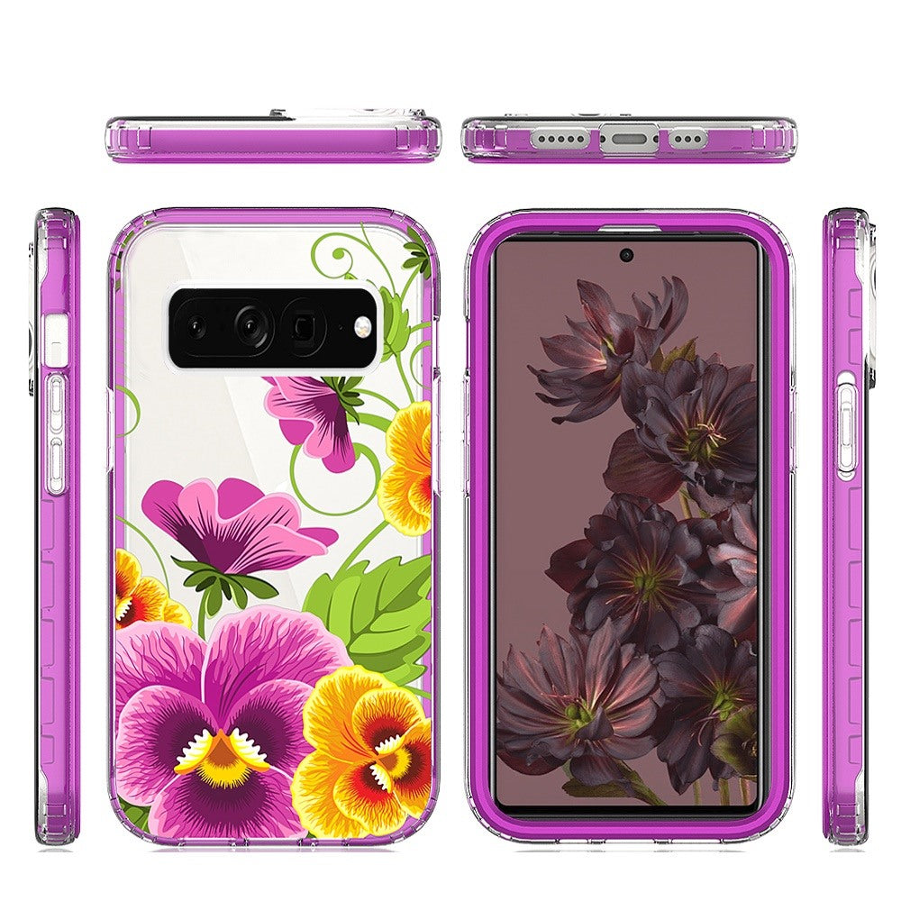 For Google Pixel 7 Beautiful Design Hybrid Triple Layer Armor Hard PC Rubber TPU Shockproof Protective Frame  Phone Case Cover