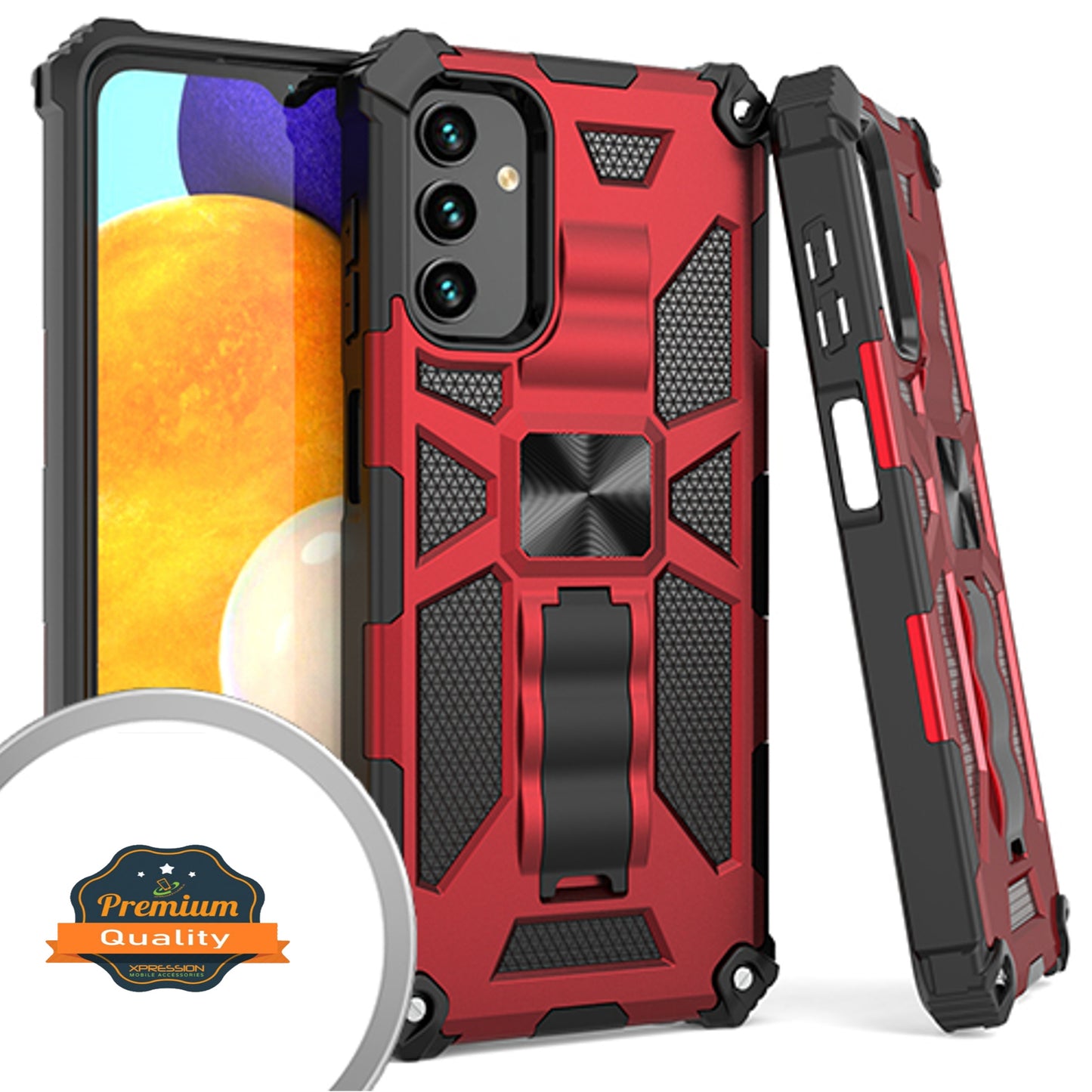 For Samsung Galaxy A13 5G Cases with Invisible Kickstand Stand Dual Layer Hybrid Defender Military Grade Shockproof Hard PC  Phone Case Cover