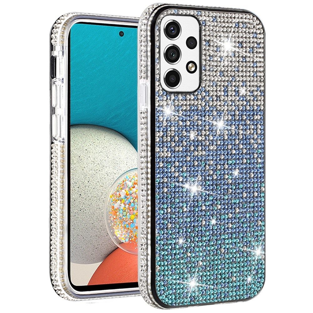 For Samsung Galaxy A53 5G Glitter Bling Ultra Thin Hybrid Sparkle Diamond Rhinestone Shiny Full Cover Crystal Stones Back  Phone Case Cover
