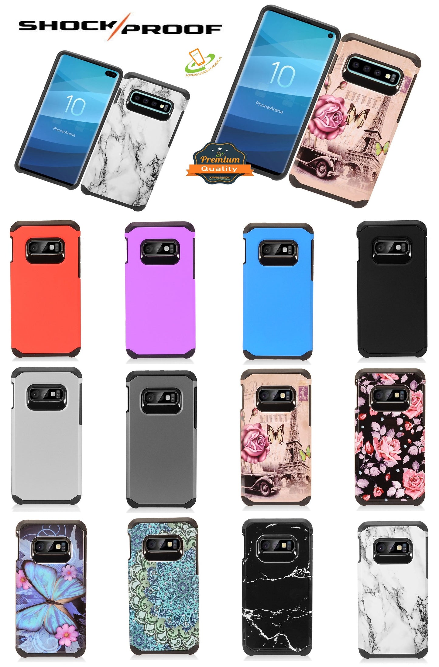 For Samsung Galaxy A03S Stylish Design Marble Armor Dual Layer 2 in 1 Rubberized Hard Shell Shockproof TPU Hybrid  Phone Case Cover