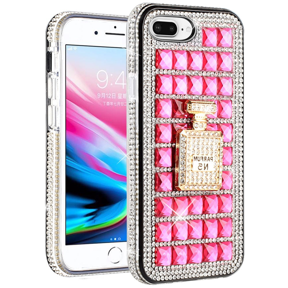 For Apple iPhone 8 Plus/7 Plus/6 Plus/6s Plus Fashion Luxury 3D Bling Diamonds Rhinestone Jeweled Ornament Shiny Crystal  Phone Case Cover