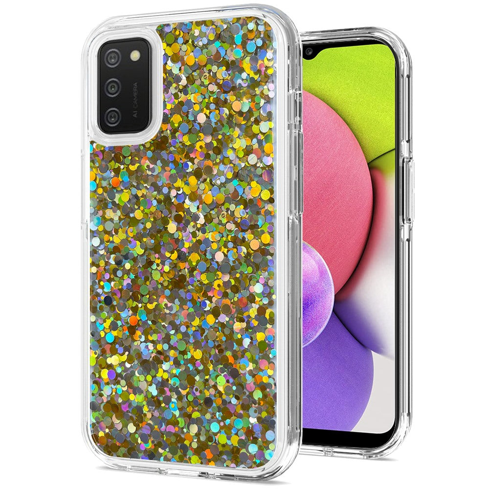 For Apple iPhone 14 Plus (6.7") Colorful Glitter Bling Sparkle Epoxy Glittering Shining Hybrid Hard TPU Shockproof  Phone Case Cover