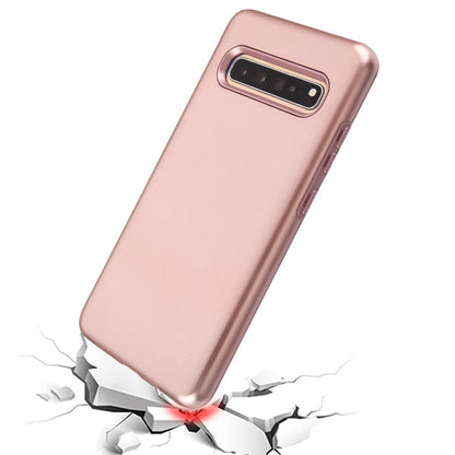 For Samsung Galaxy S10 5G (6.7") Dual Layer Hybrid Armor Rubber TPU Hard PC Shockproof Rugged Slim Rose Gold Phone Case Cover