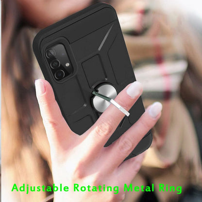 For Samsung Galaxy A32 4G Cases with Stand Kickstand Ring Holder [360° Rotating] Armor Dual Layer Work with Magnetic Car Mount PC+TPU Hard  Phone Case Cover