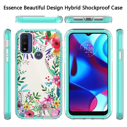For Motorola Moto G Pure Beautiful Design 3 in 1 Hybrid Triple Layer Armor Hard Plastic Rubber TPU Shockproof Protective Frame  Phone Case Cover