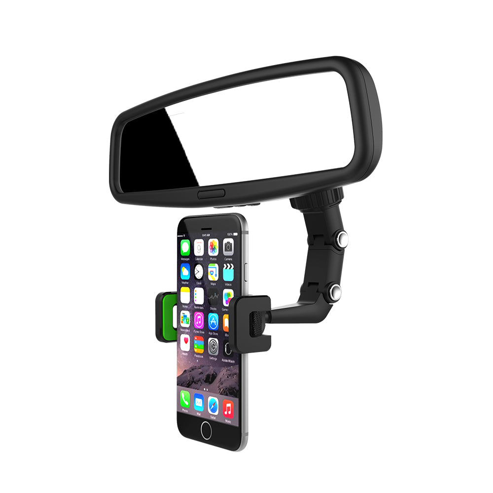 For Universal Phone Holder Mount 360° Rotatable Adjustable Smartphone Cradle Multi-Use for Rear View Mirror /Vehicle Back Seat /Desk /Kitchen Black Phone Case Cover