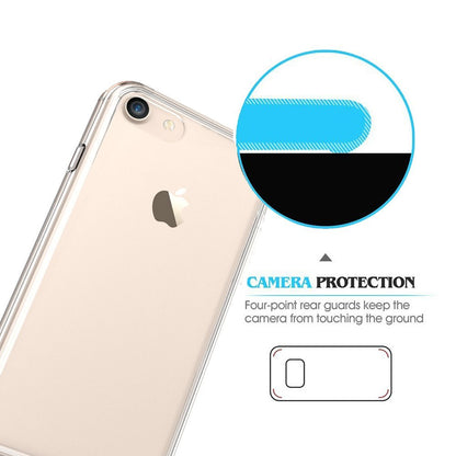 For Apple iPhone SE 3 (2022) Hybrid Transparent Clear Acrylic Back Hard Soft TPU Full Protective Bumper Extra Shock-Absorb  Phone Case Cover