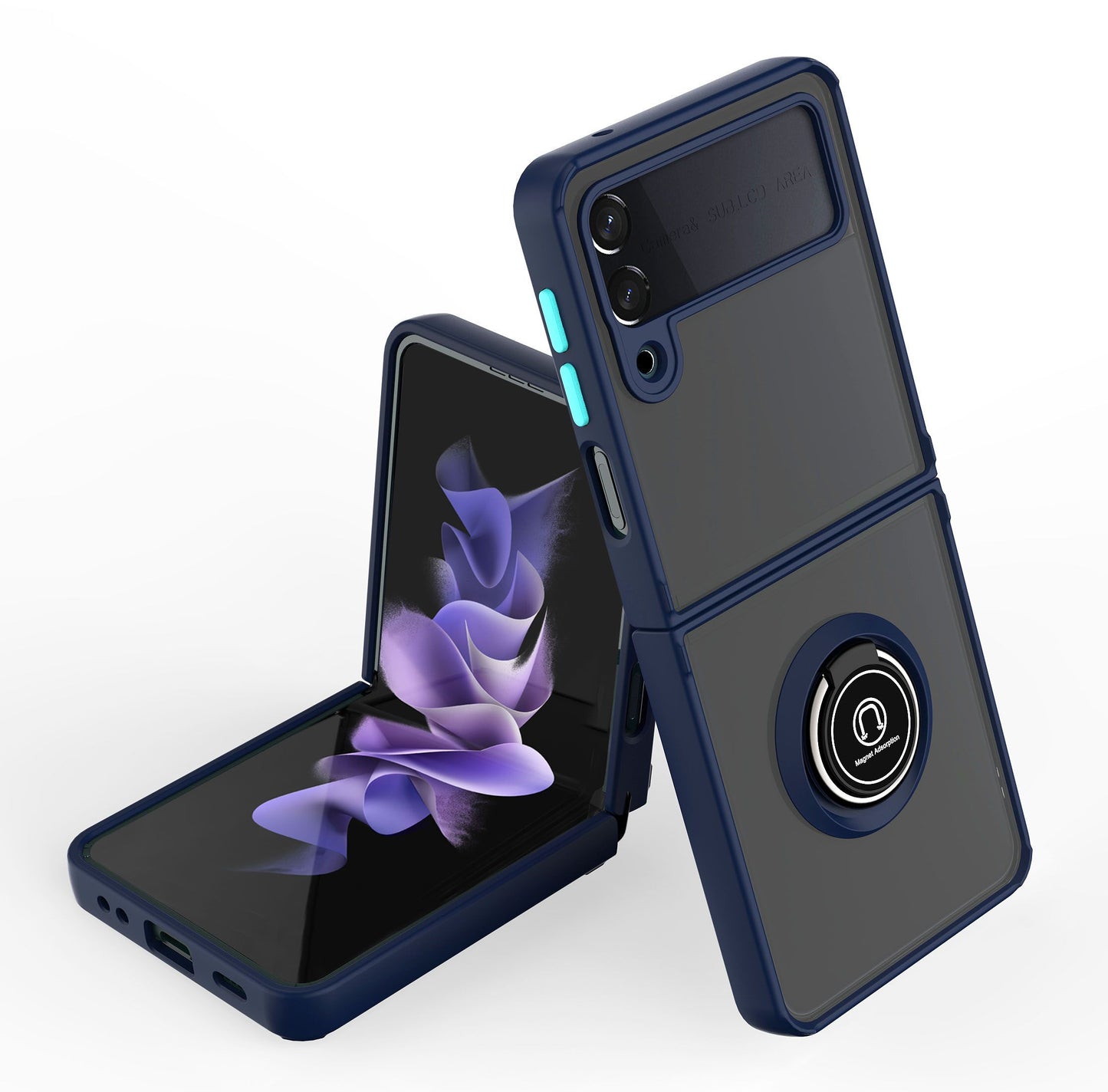 For Samsung Galaxy Z Flip 3 5G Clear Crystal Transparent Shock Absorption Hybrid Slim Hard PC Anti-Scratch Shell Protective  Phone Case Cover