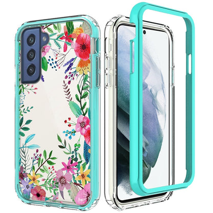For Samsung Galaxy S22 /Plus Ultra Beautiful Design 3 in 1 Hybrid Triple Layer Armor Hard PC Rubber TPU Shockproof Protective Frame  Phone Case Cover