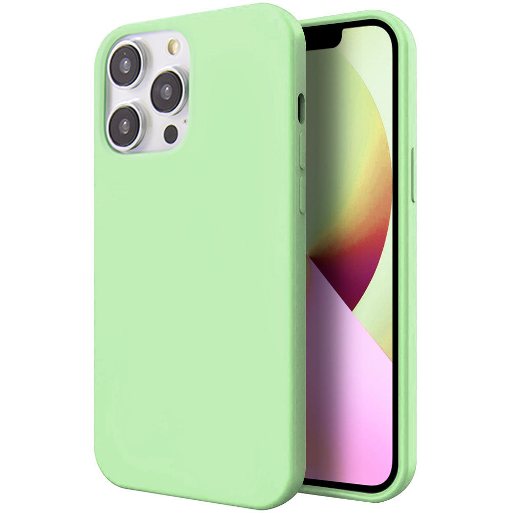 For Apple iPhone 14 /Plus Pro Max Liquid Silicone Hybrid Gel Soft Rubber with Microfiber Lining Shockproof Flexible TPU Anti-Drop  Phone Case Cover