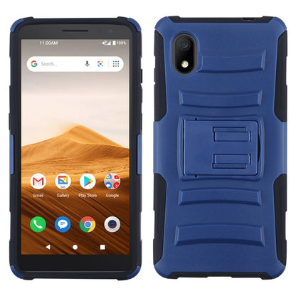 For Nokia C5 Endi Hybrid Dual Layer Hard PC with Stand Shockproof TPU Rugged Bumper Blue Phone Case Cover
