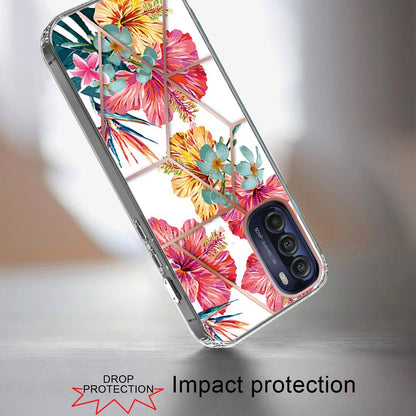 For Motorola Moto G Stylus 5G 2022 Fashion Art Floral IMD Design Beautiful Flower Pattern Hybrid PC Rubber Slim Hard Back  Phone Case Cover
