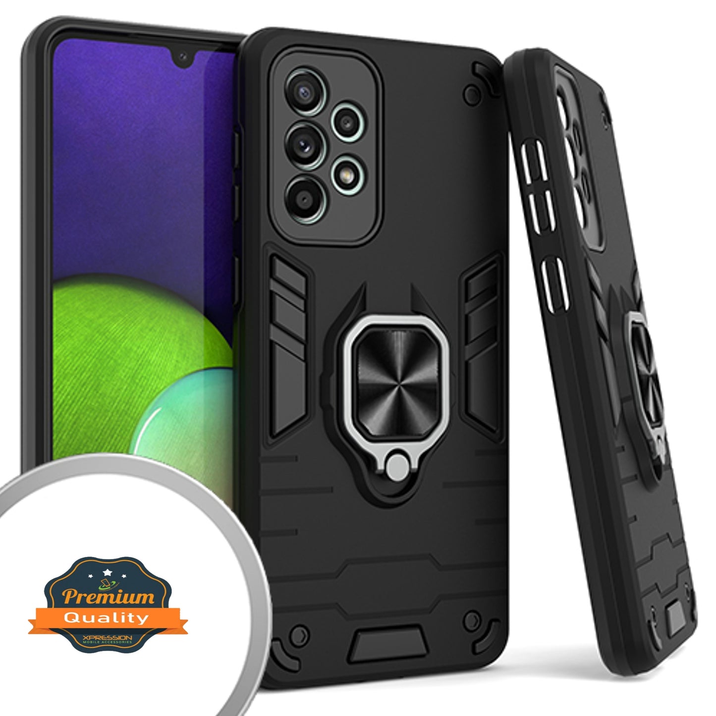 For Samsung Galaxy A53 5G Military Grade Protection Heavy Duty Armor Shockproof with 360 Ring Kickstand Stand Holder  Phone Case Cover