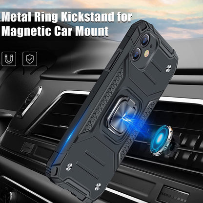 For Google Pixel 6 / 6 Pro Hybrid Dual Layer TPU and Hard PC Anti-Slip Full-Body Rugged Protective with Ring Stand Magnetic Kickstand  Phone Case Cover