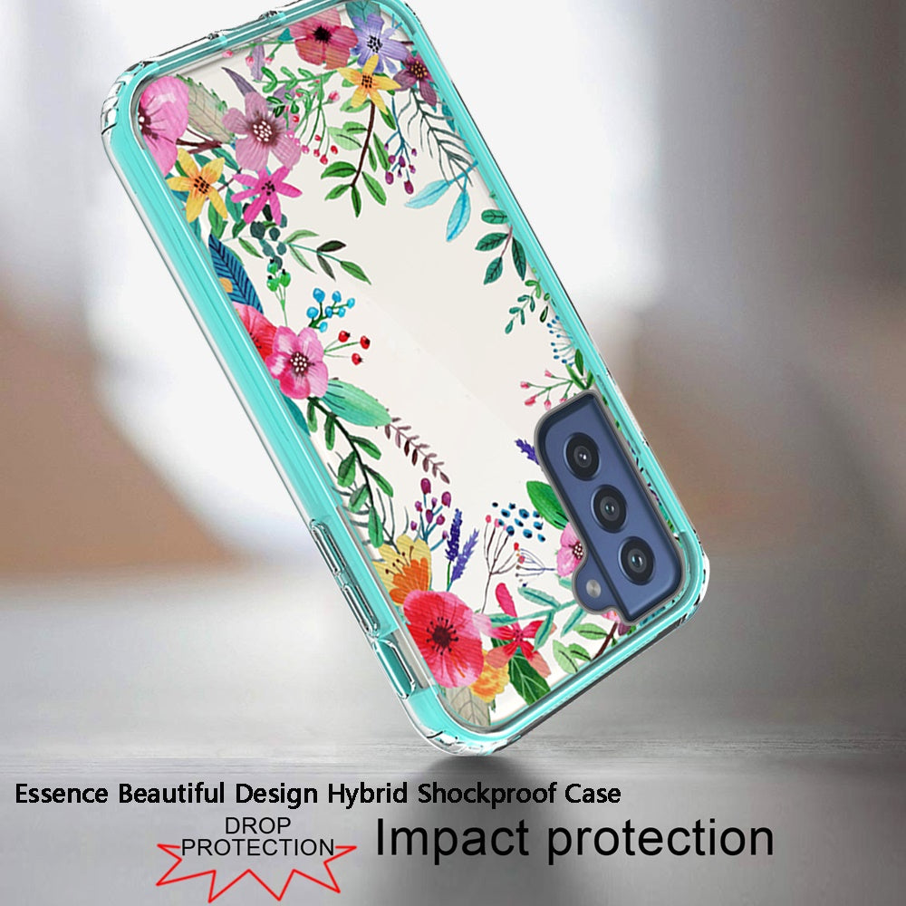 For Samsung Galaxy S22 /Plus Ultra Beautiful Design 3 in 1 Hybrid Triple Layer Armor Hard PC Rubber TPU Shockproof Protective Frame  Phone Case Cover