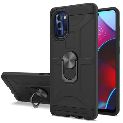 For Motorola Moto G Stylus 2022 4G Hybrid Cases with Stand Kickstand Ring Holder [360° Rotating] Armor Dual Layer Work  Phone Case Cover