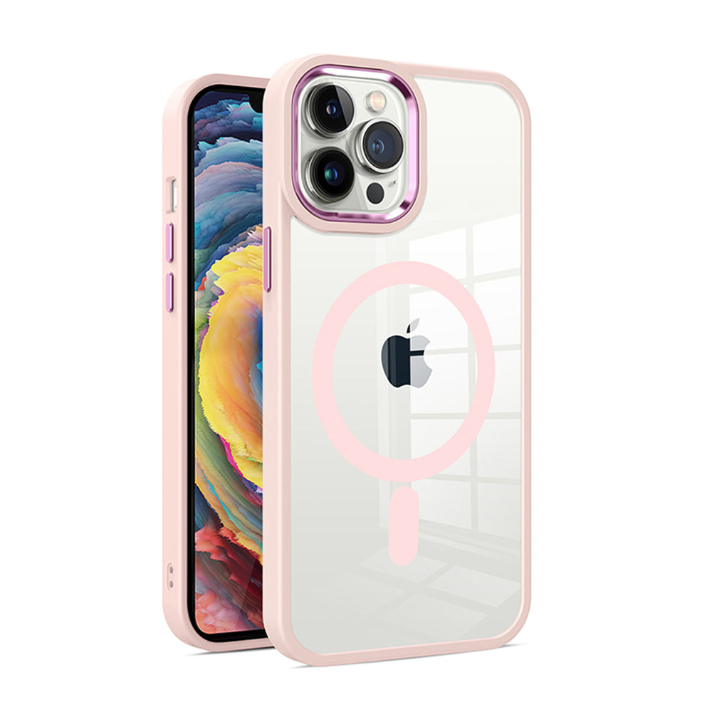 For Apple iPhone 14 /Plus Pro Max Transparent Magnetic Compatible with MagSafe Hybrid Soft Edge Shockproof  Phone Case Cover