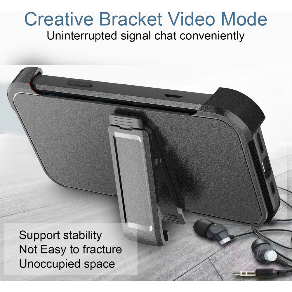 For Apple iPhone SE 2022 /SE 2020/8/7 Hybrid Rugged Shockproof 3-Layer Military Tough with Swivel Belt Clip Kickstand & Holster  Phone Case Cover