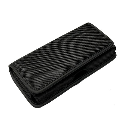 Universal Cell Phone Holster with Belt Clip Loops & Card Slot Canvas Horizontal Pouch Waist Carrying Case Fit Samsung Galaxy S22 Ultra & Most Phone XXL [6.93 x 3.43 x 0.6 in] Universal Canvas Pouch [Black]