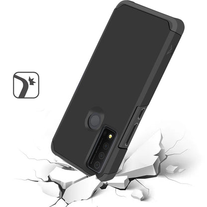 For TCL 30 XE 5G Ultra Slim Corner Protection Shock Absorption Tuff Hybrid Dual Layer Hard PC and TPU Rubber Armor Defender  Phone Case Cover