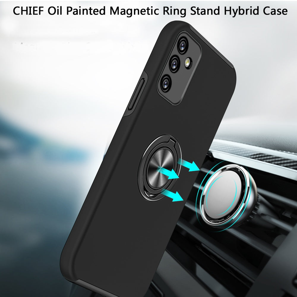 For Samsung Galaxy A23 5G Slim Hybrid 360 Degree Rotatable Metal Invisible Ring Stand Holder Fit Magnetic Car Mount  Phone Case Cover