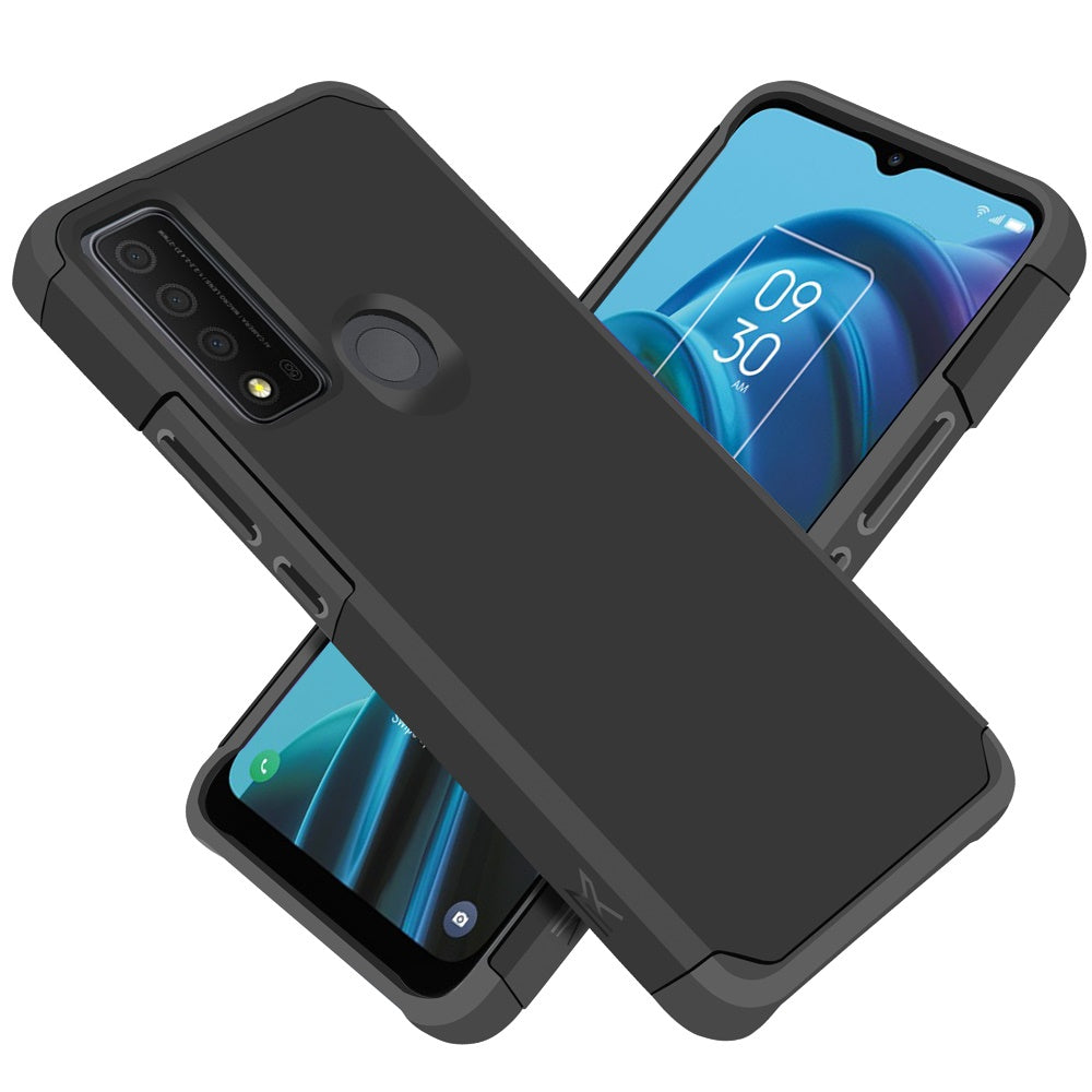 For TCL 30 XE 5G Ultra Slim Corner Protection Shock Absorption Tuff Hybrid Dual Layer Hard PC and TPU Rubber Armor Defender  Phone Case Cover