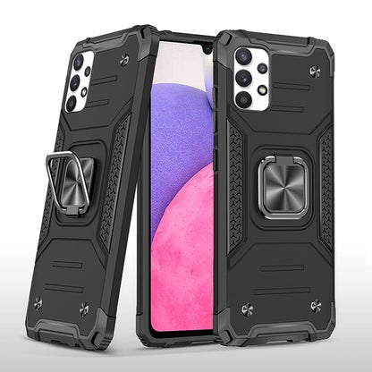 For Samsung Galaxy A33 5G Armor Hybrid with Ring Holder Kickstand Shockproof Heavy-Duty Durable Rugged Dual Layer  Phone Case Cover