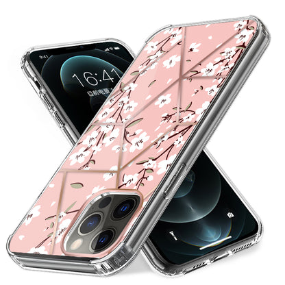 For Samsung Galaxy A23 5G Fashion Art Floral Design Beautiful Flower Pattern Hybrid Protective Hard Rubber TPU Pink Sakura Spring Flowers Phone Case Cover