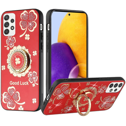 For Samsung Galaxy A73 5G 3D Diamond Bling Sparkly Glitter Ornaments Engraving Hybrid Armor Rugged Metal Fashion  Phone Case Cover