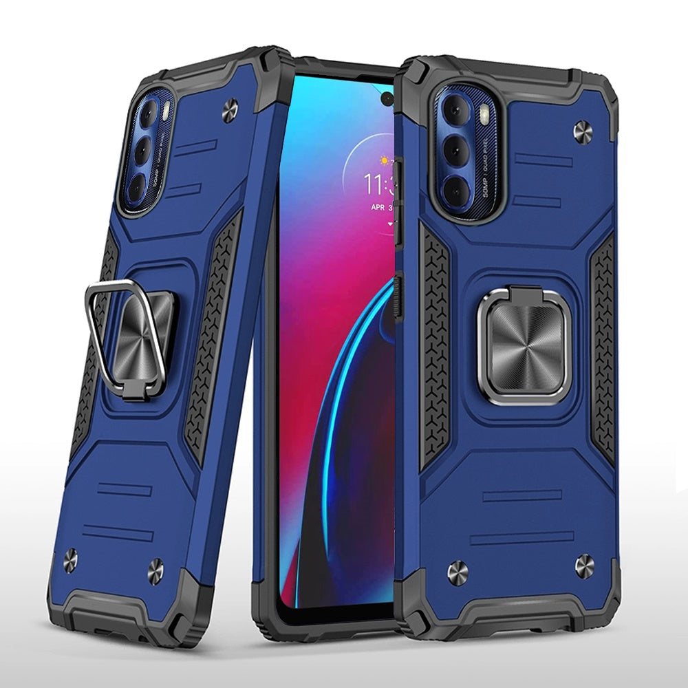 For Motorola Moto G Stylus 2022 4G Armor Hybrid Ring Holder Kickstand Shockproof Heavy-Duty Durable Rugged  Phone Case Cover